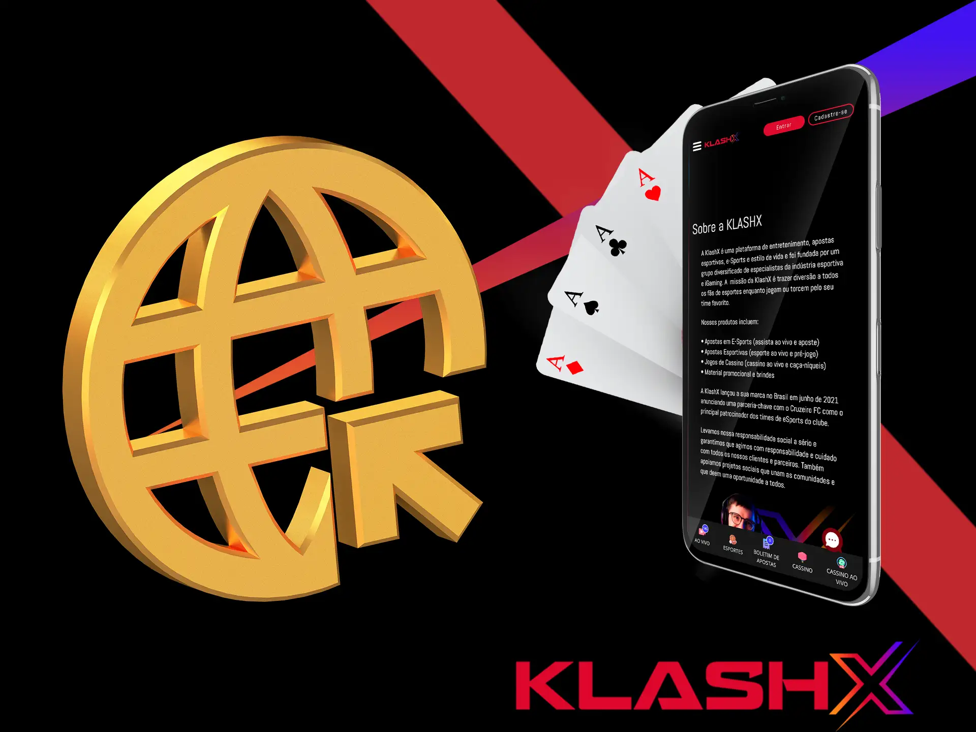 A versão móvel do KlashX está disponível para todas as plataformas e resoluções de tela.