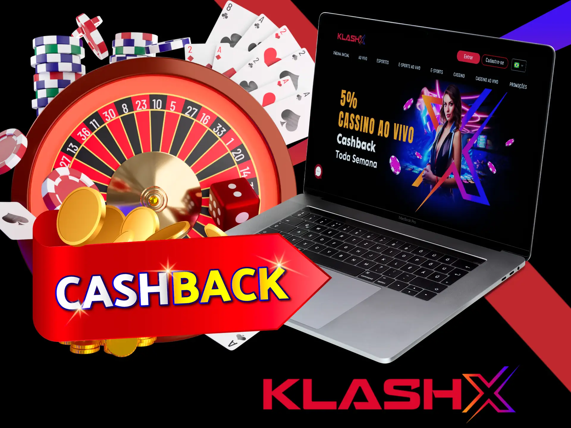 Você receberá um reembolso por jogar jogos de cassino ao vivo no KlashX.