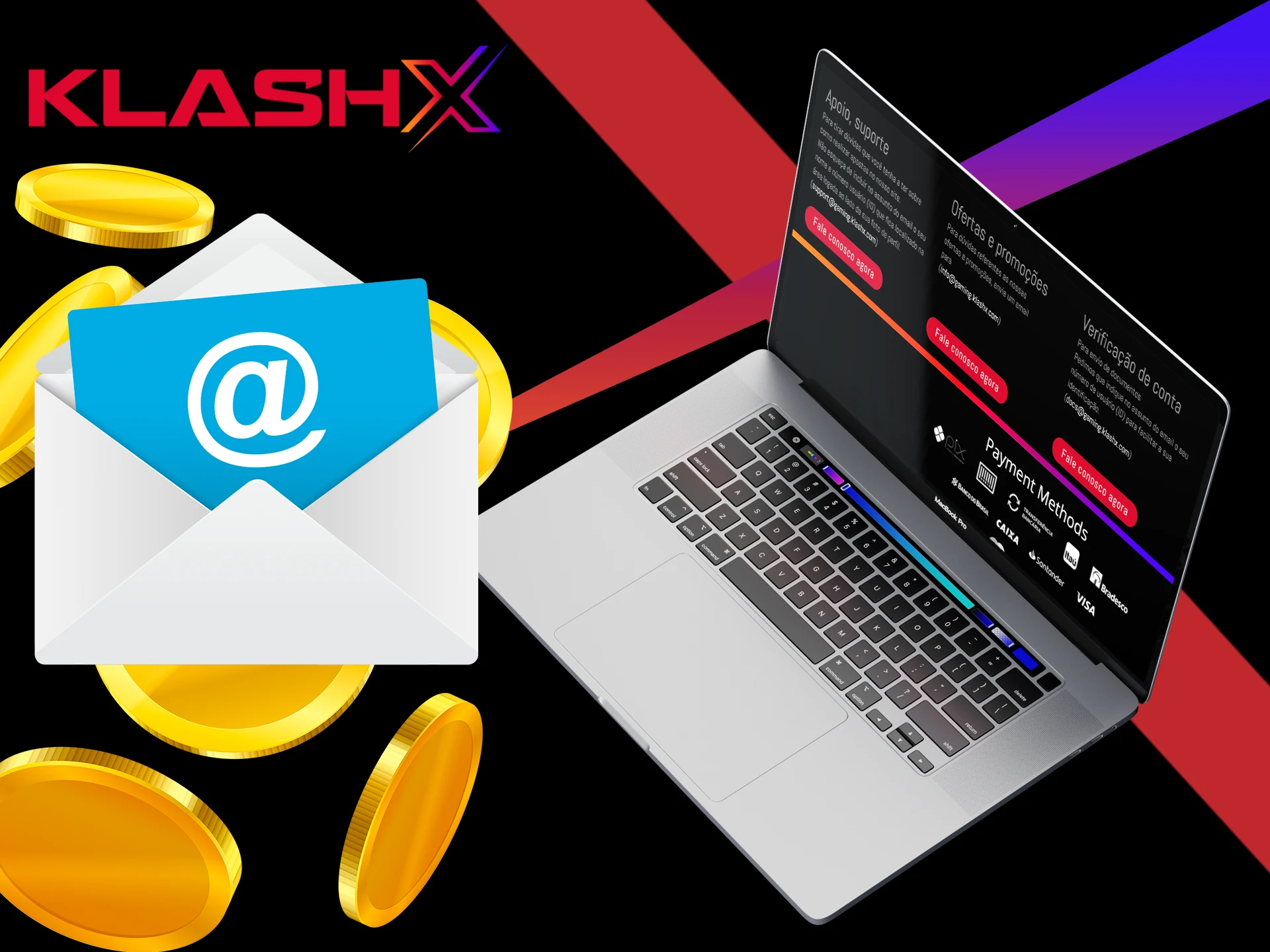 Pode escrever uma mensagem de correio eletrónico para a KlashX e obterá certamente uma resposta.