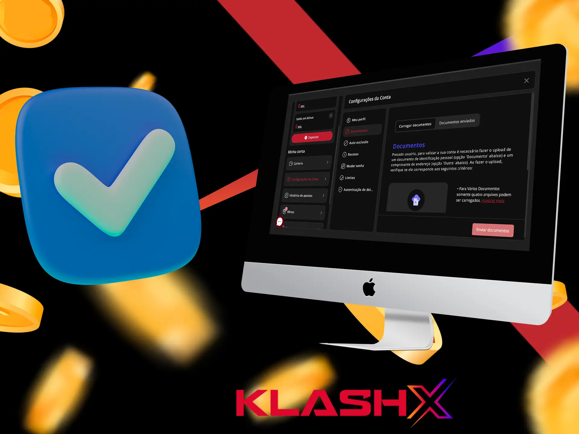Faça o upload de suas digitalizações de identificação para o KlashX.