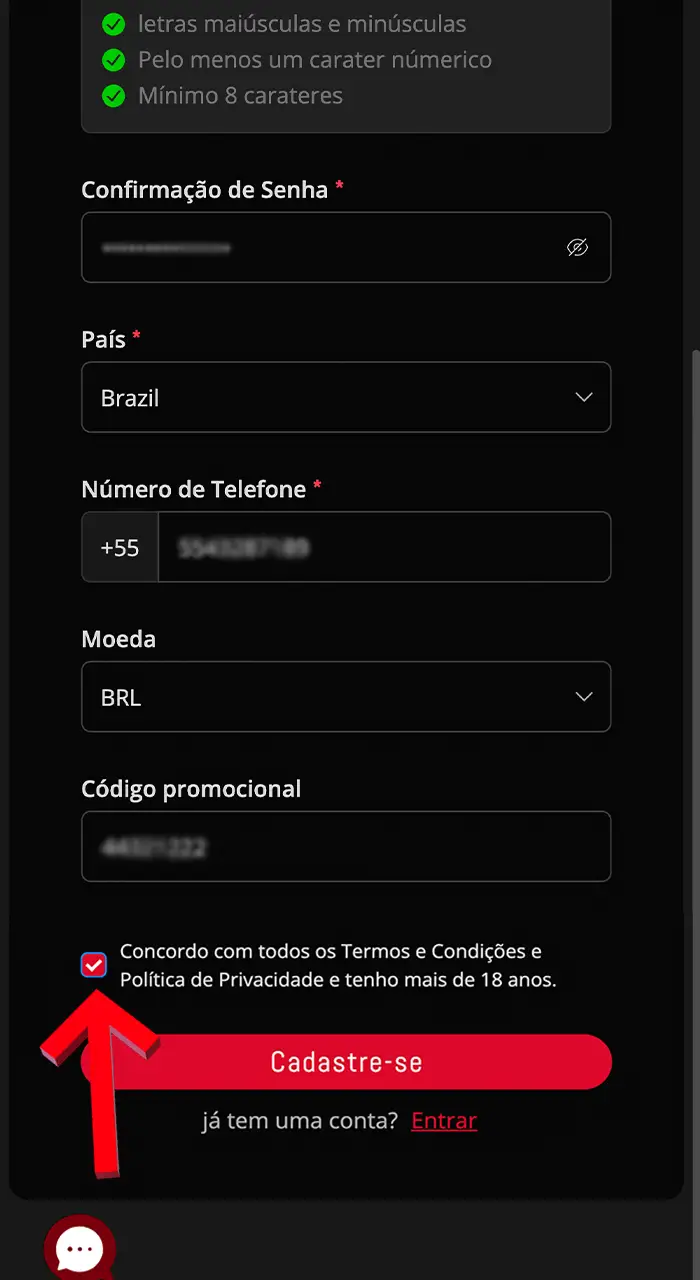 Você deve ter pelo menos 18 anos de idade para registrar uma conta no KlashX.