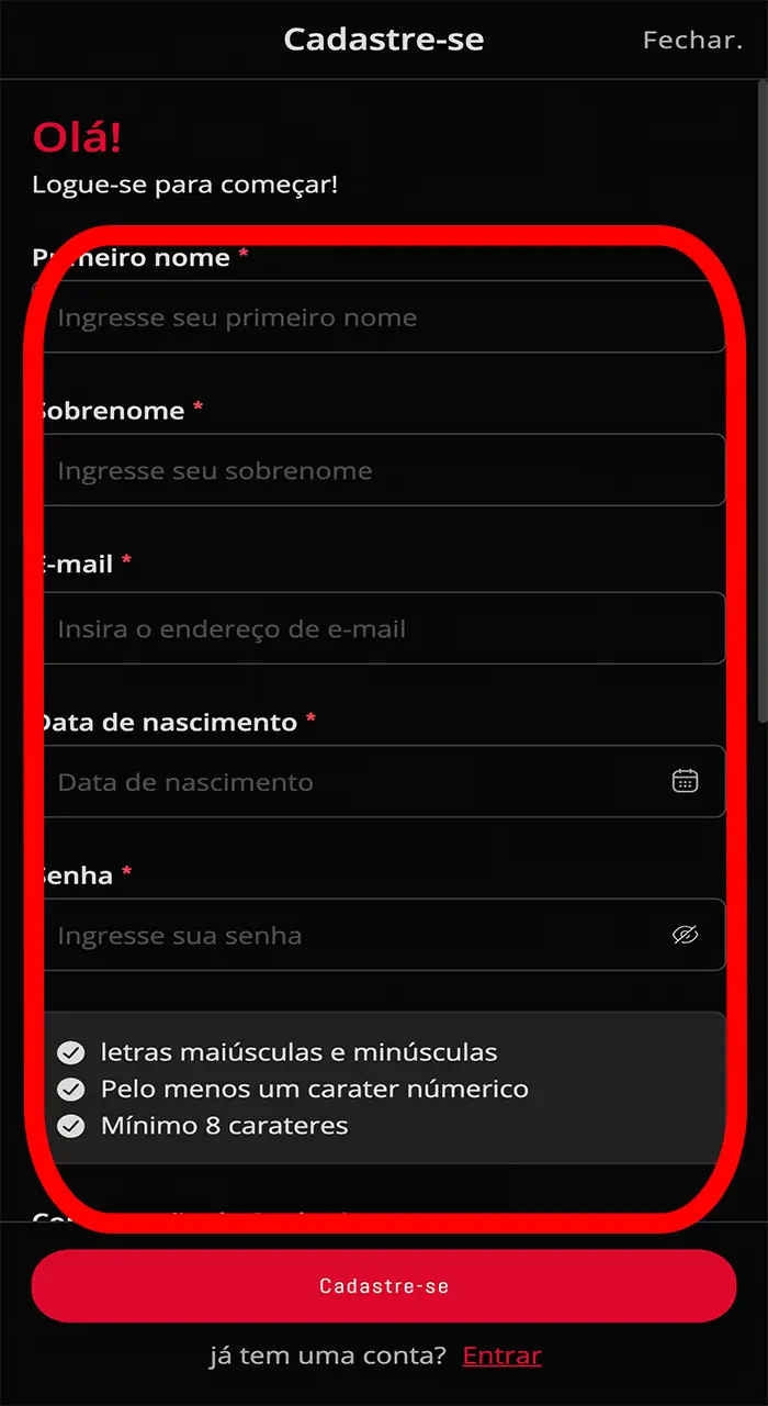 Em seguida, vá para a página de criação de conta KlashX dedicada.