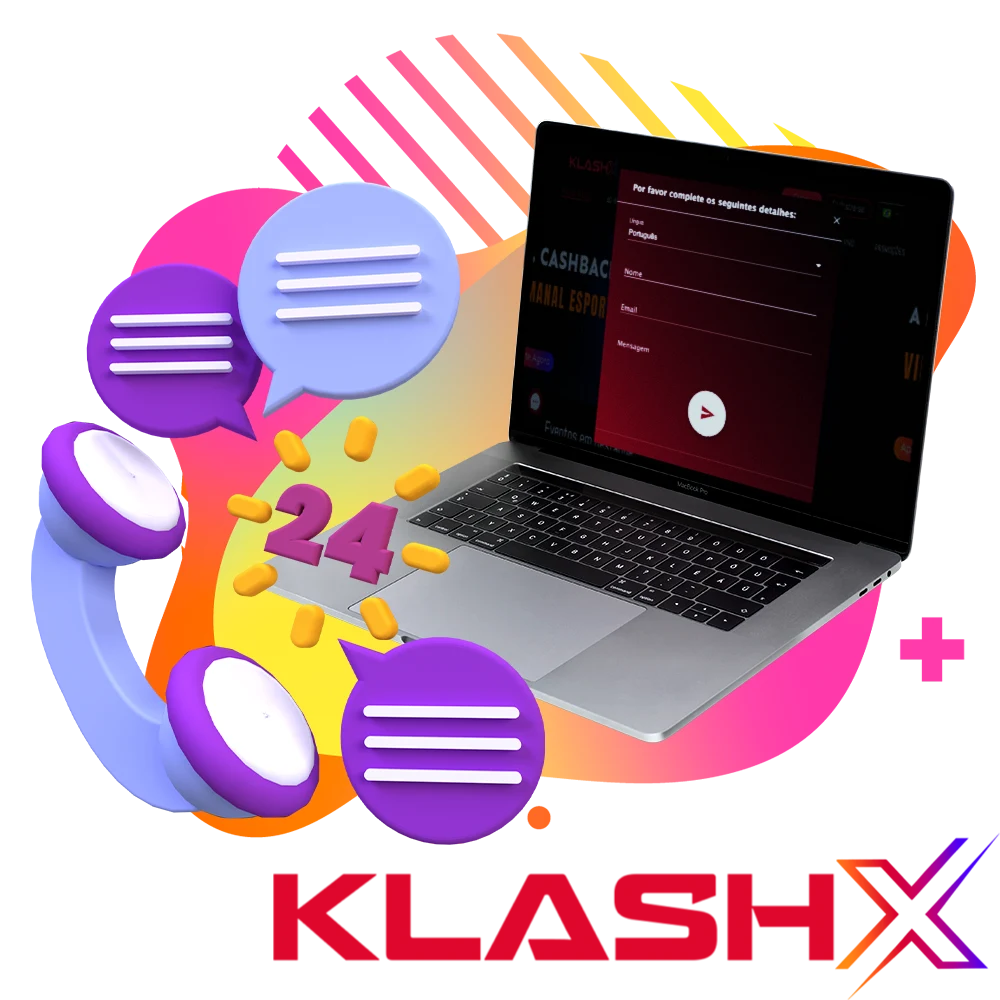 Terá assistência 24 horas por dia, 7 dias por semana na plataforma KlashX.